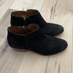 Sam Edelman black suede booties, size 6.